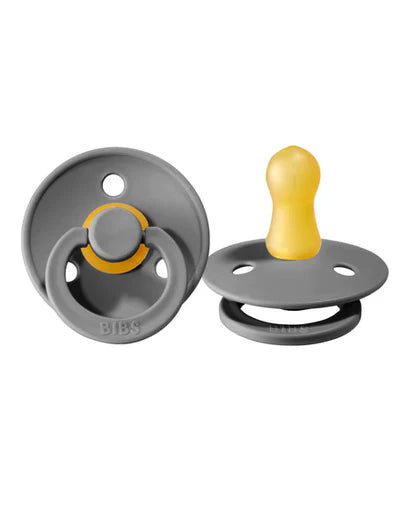 Size 1 - Pacifier Natural Rubber 2 PK Round Nipple - Colour