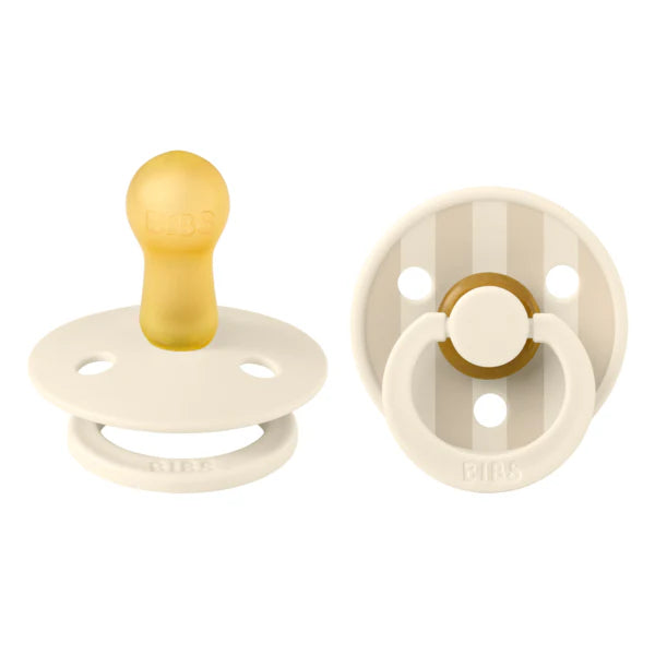 Size 2 - Pacifier Natural Rubber 2 PK Round Nipple - Colour