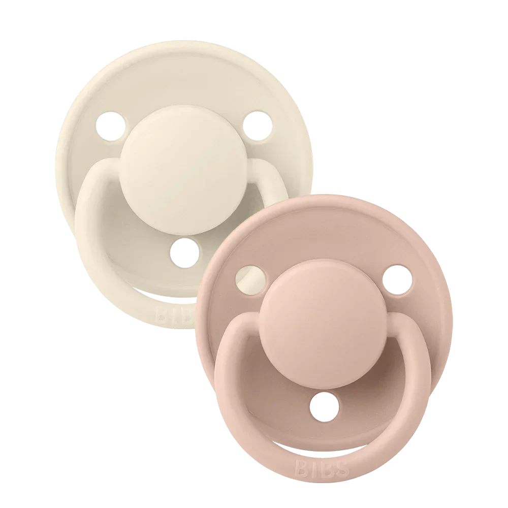 Size 2 - Pacifier Natural Rubber 2 PK Round Nipple - De Lux