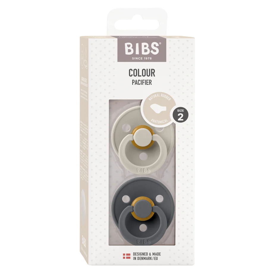 Size 1 - Pacifier Natural Rubber 2 PK Anatomical Nipple - Colour