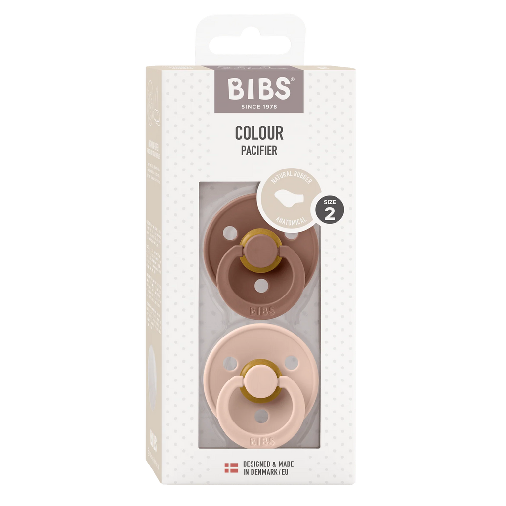 Size 1 - Pacifier Natural Rubber 2 PK Anatomical Nipple - Colour