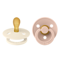 Size 2 - Pacifier Natural Rubber 2 PK Symmetrical Nipple - Colour