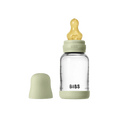 BIBS Glass Baby Bottle Round Latex 1 pack 120 ml Slow Flow Sage