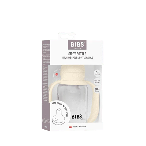BIBS Baby Sippy Bottle Spout Silicone 1 pack 150 ml Ivory