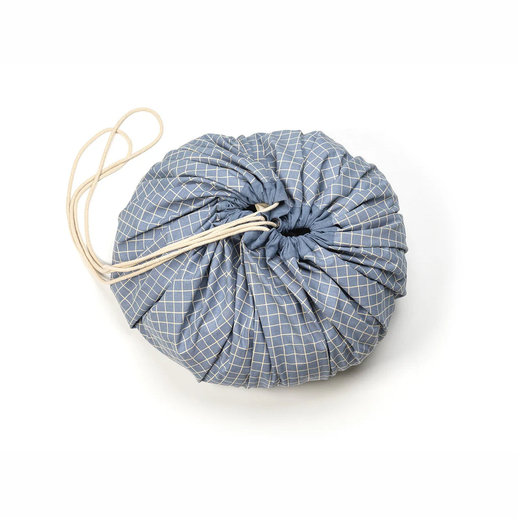 Carpet & Storage Bag - Blue Grid