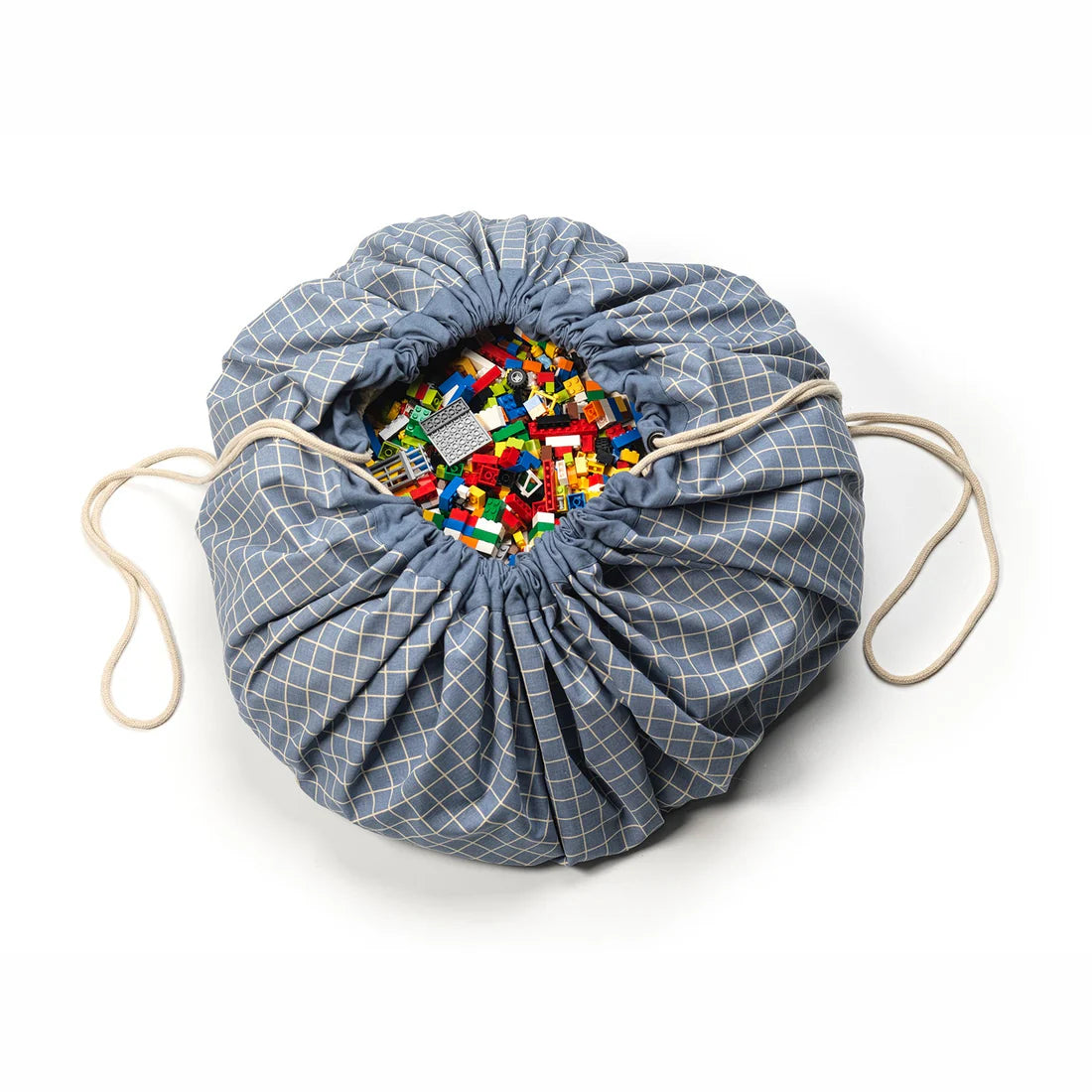 Carpet & Storage Bag - Blue Grid