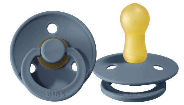 Size 1 - Pacifier Natural Rubber 2 PK Round Nipple - Colour