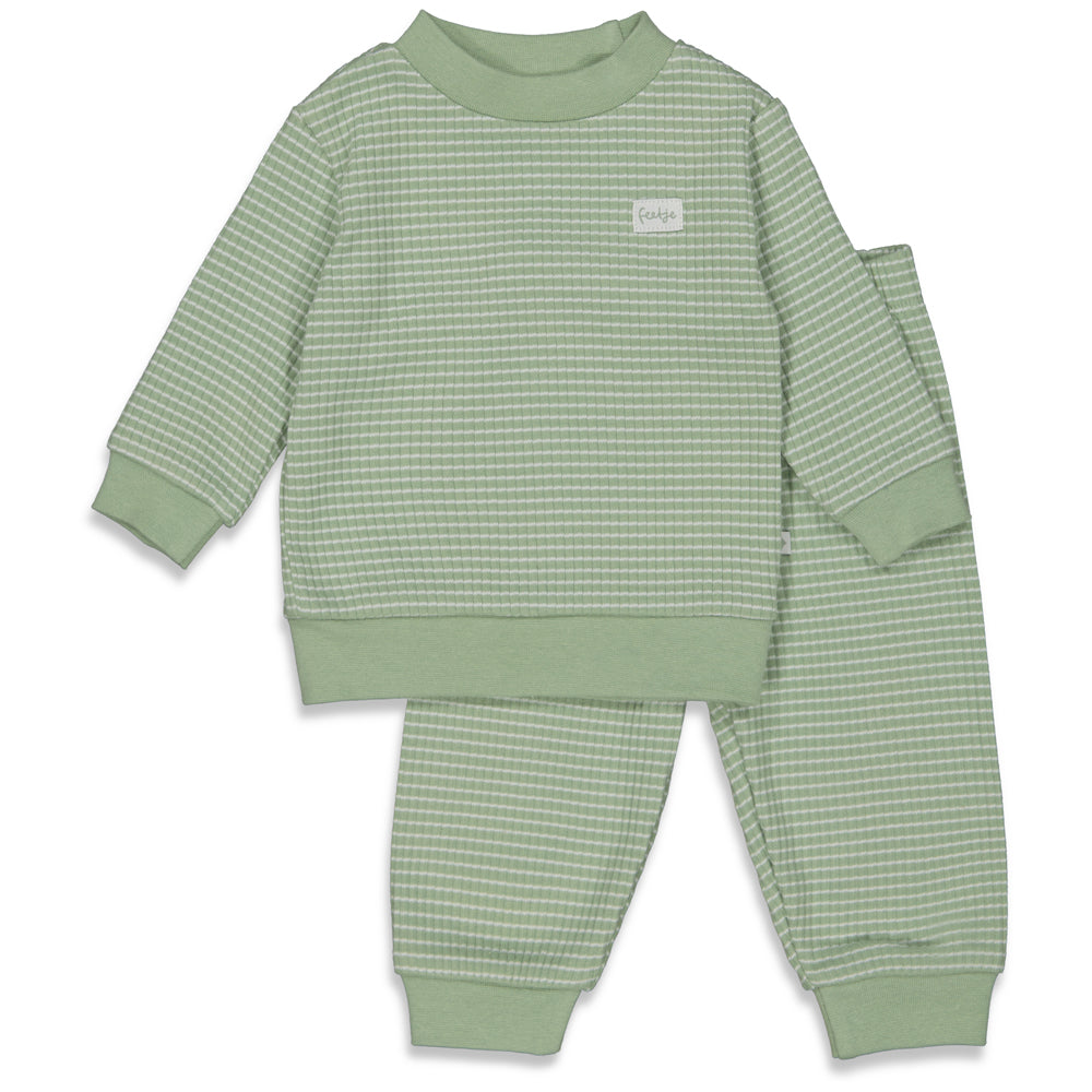 Feetje - Waffle pajamas - Green Blend