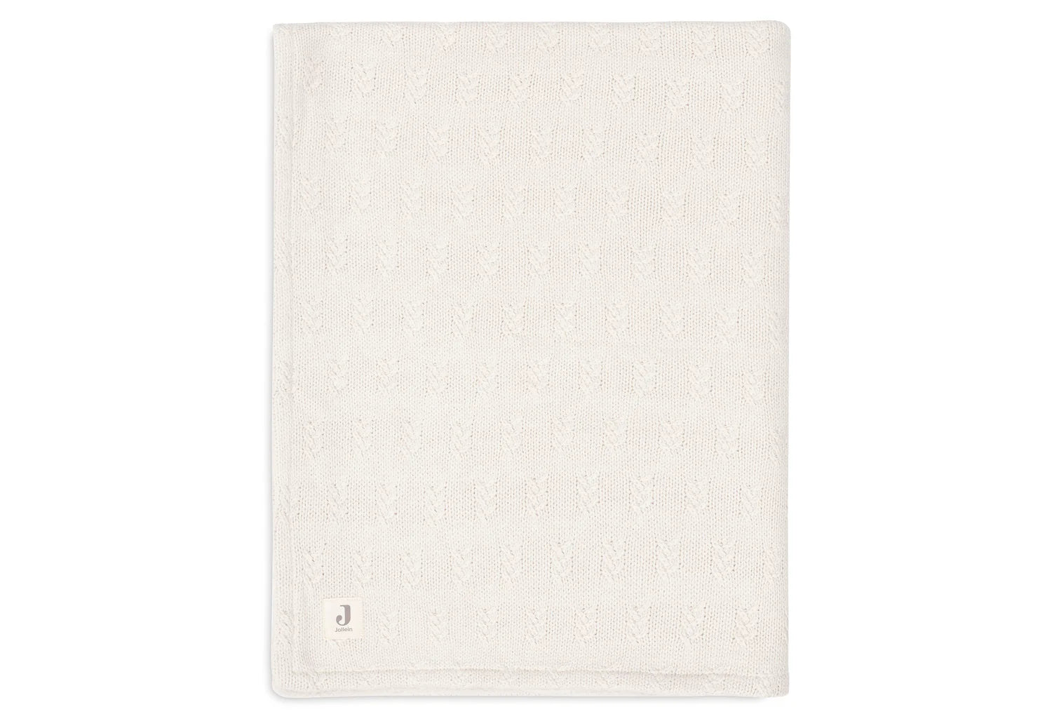 Cot Blanket Grain Knit Oatmeal/Velvet 100x150cm