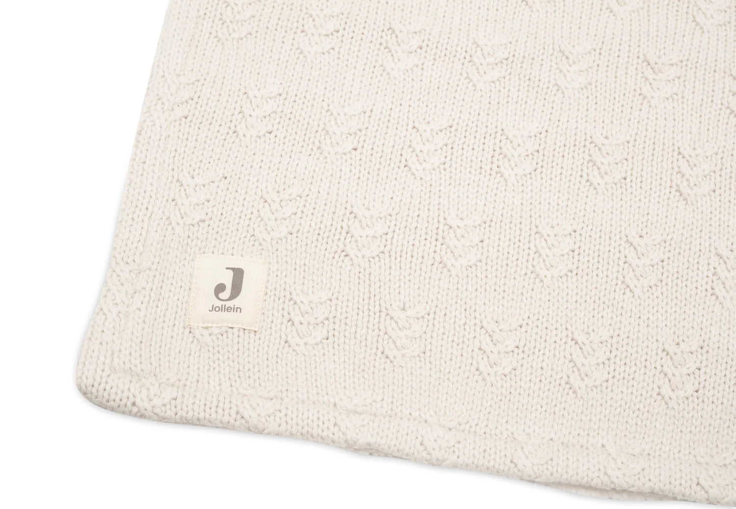 Cot Blanket Grain Knit Oatmeal/Velvet 100x150cm