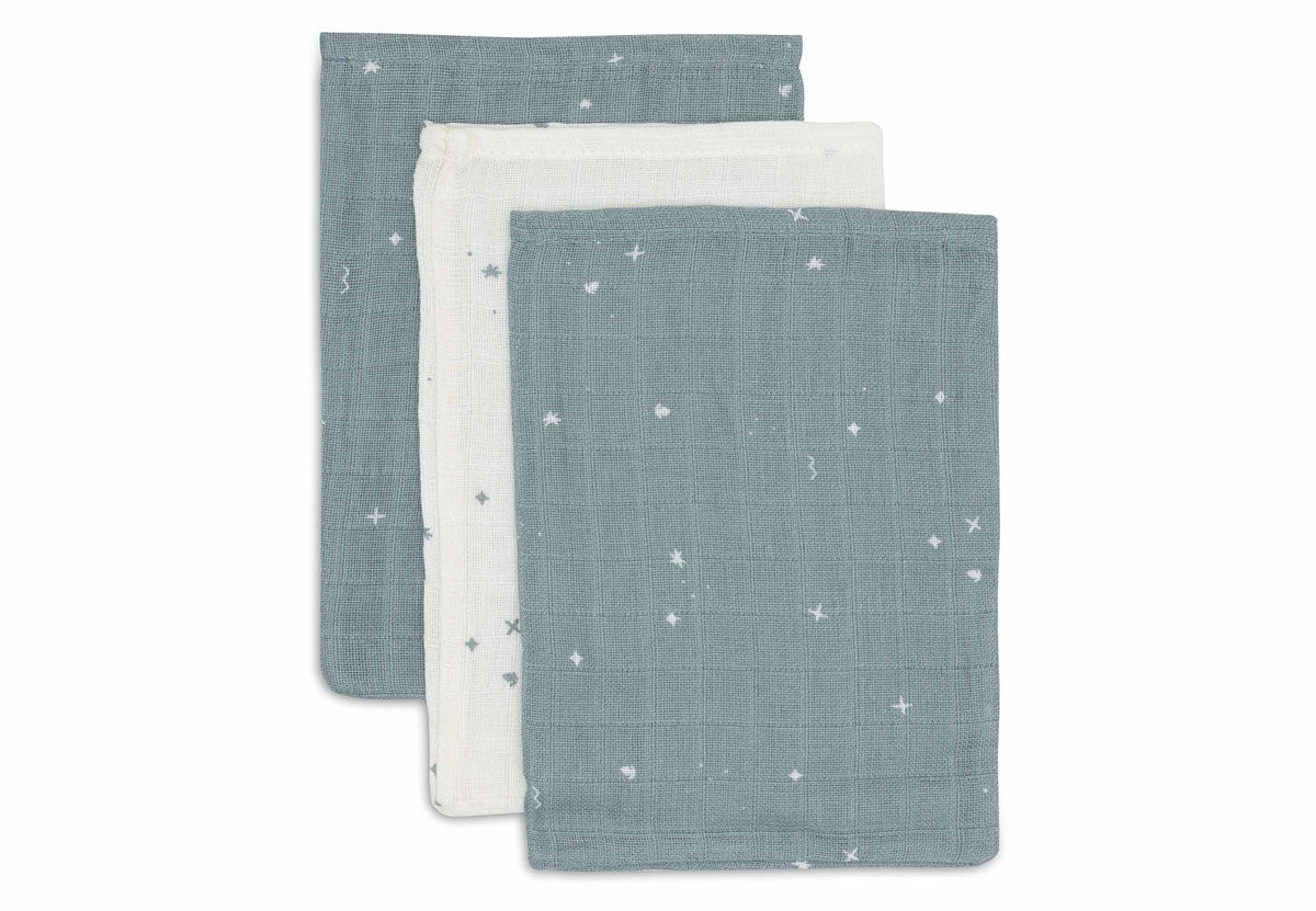 Washcloth Muslin Twinkling Sea Green (3 Pack)