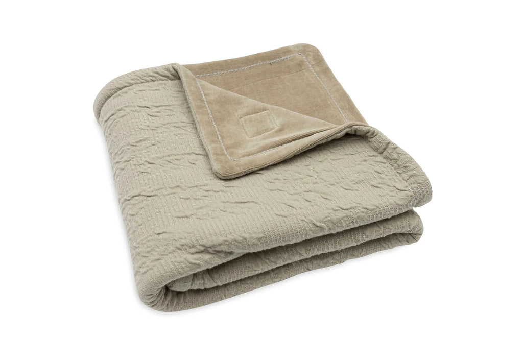 Cradle Blanket Soft Waves Olive Green 75x100cm