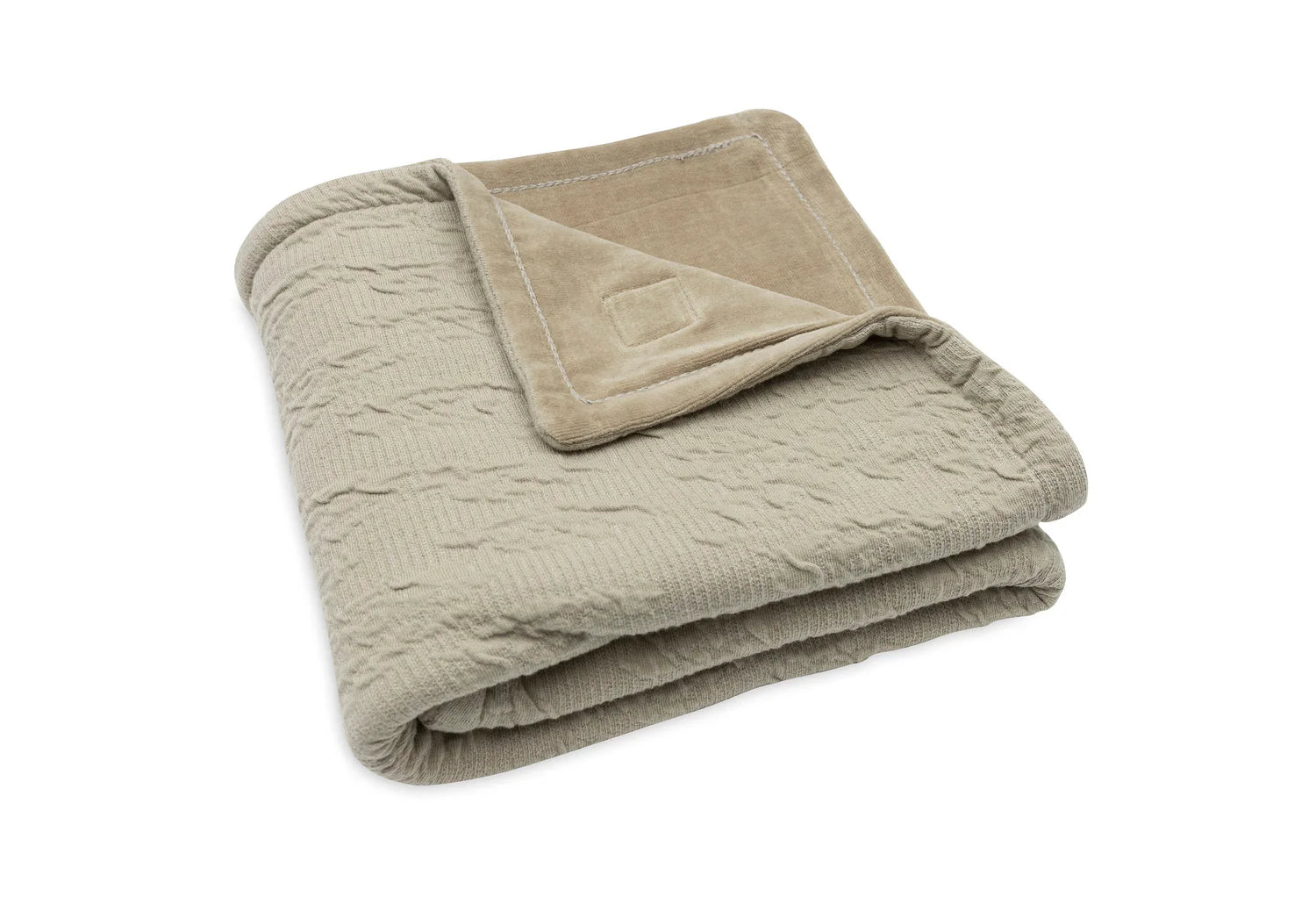 Cradle Blanket Soft Waves Olive Green 75x100cm