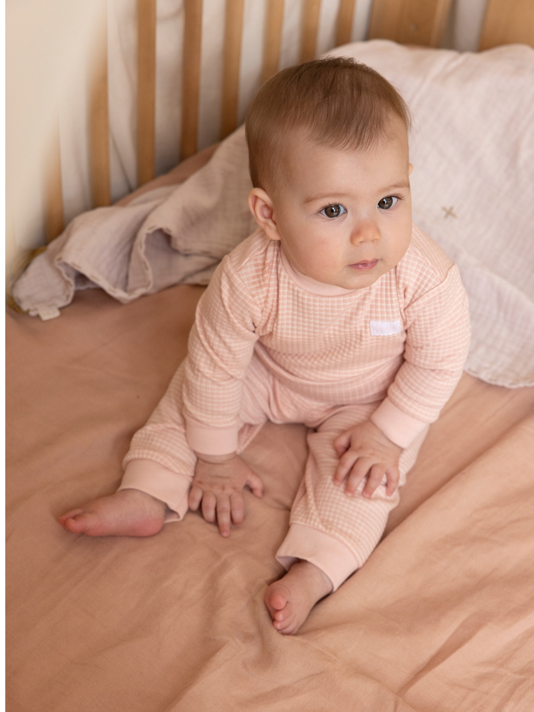 Feetje - Waffle pajamas - Old Pink