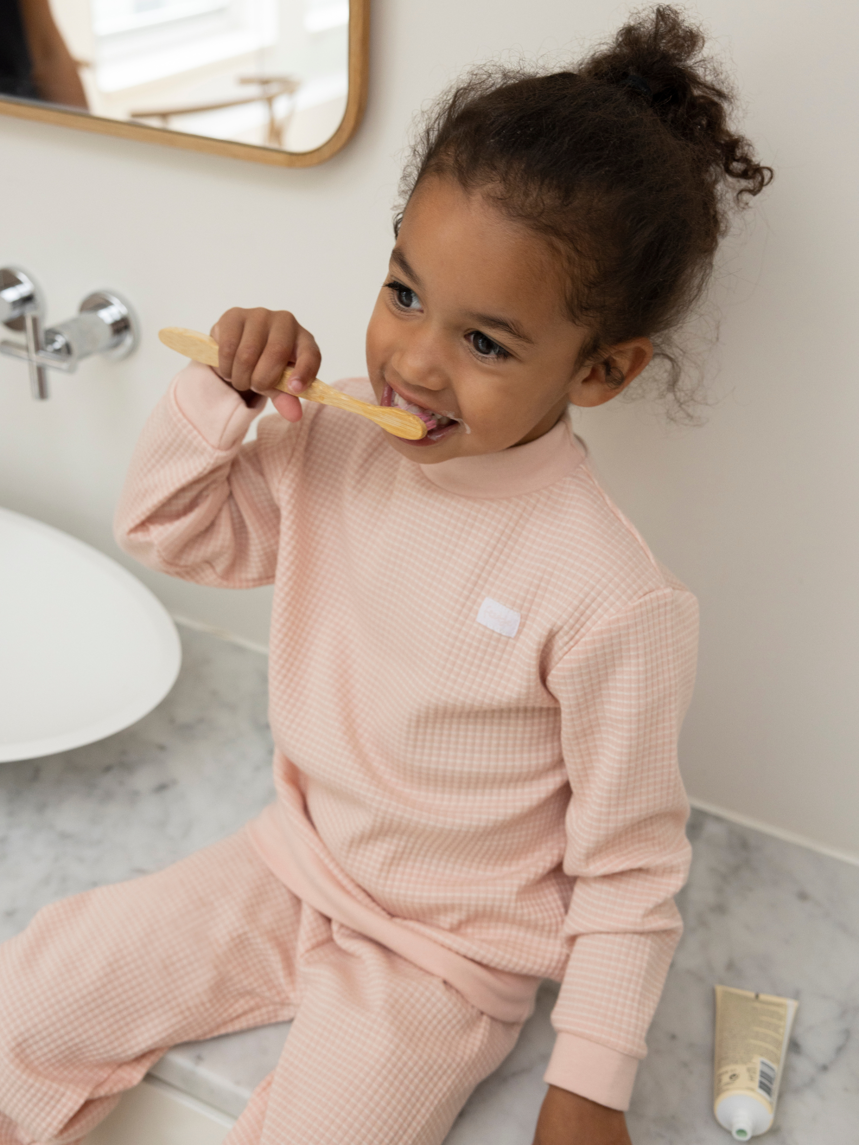Feetje - Waffle pajamas - Old Pink