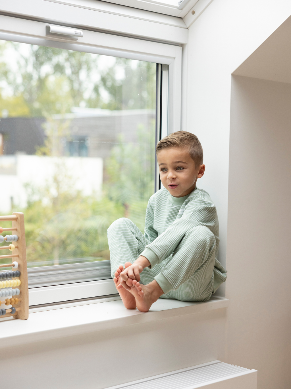 Feetje - Waffle pajamas - Green Blend