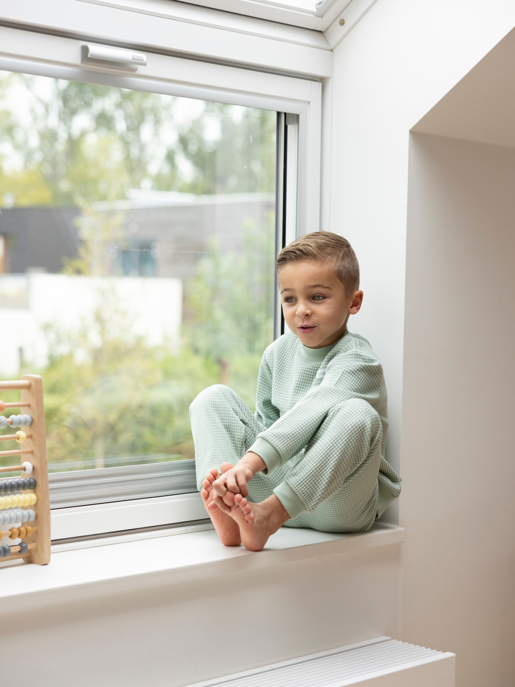 Feetje - Waffle pajamas - Green Blend