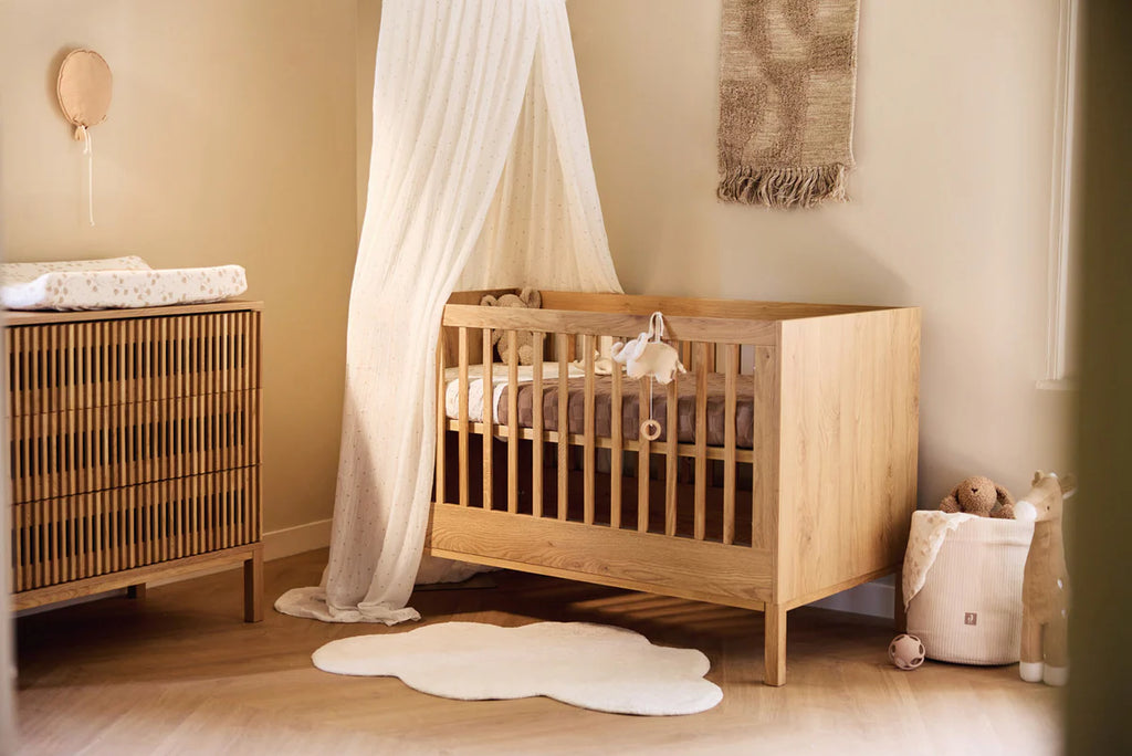 Cradle Blanket Box Knit Milky Coffee/Teddy Fleece 75x100cm