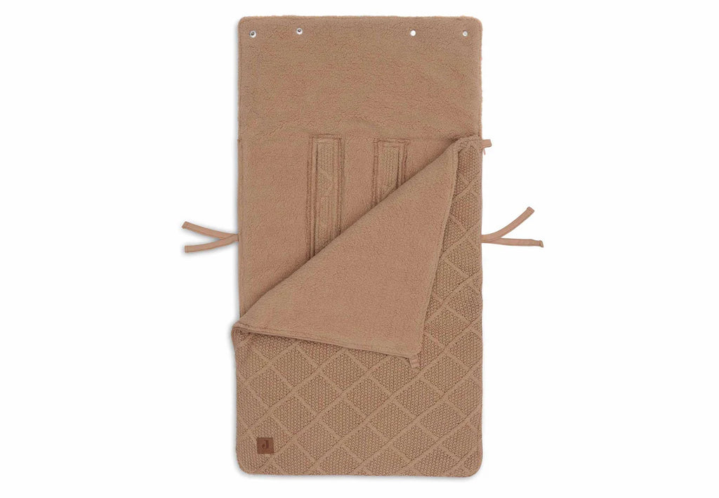 Footmuff group 0+ 3/5 points - Check Knit - Biscuit