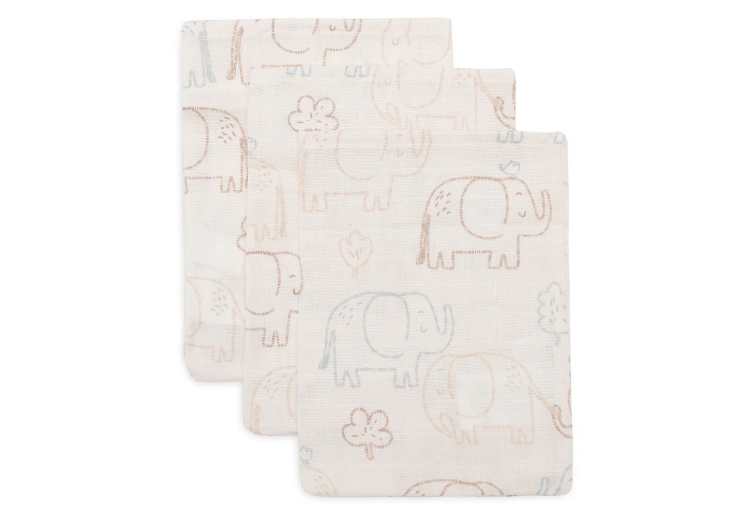 Washcloth Muslin Elephant Tales (3 Pack)