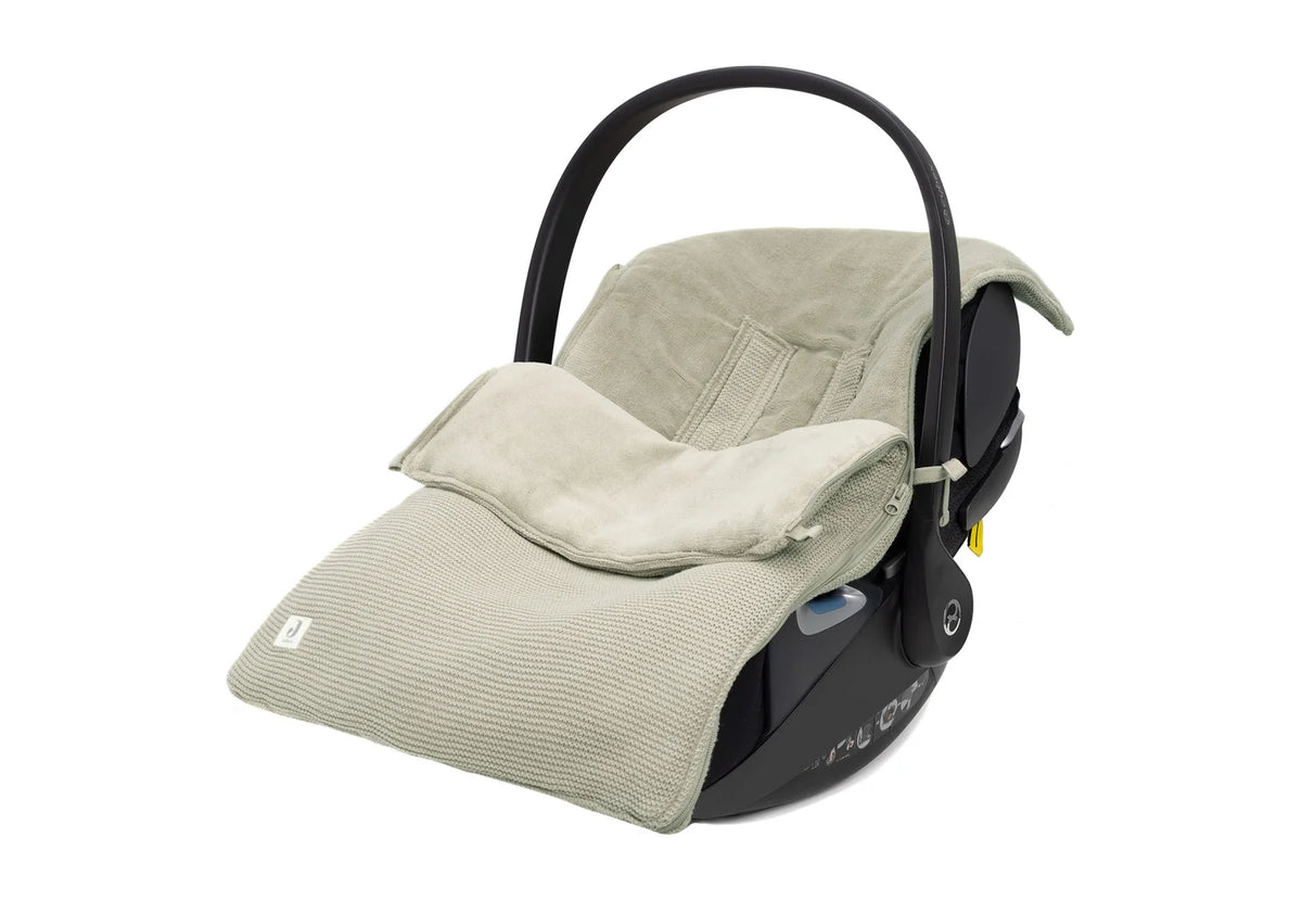 Footmuff group 0+ 3/5-point harness - Basic Knit Olive Green