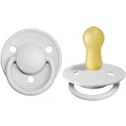 Size 1 - Pacifier Natural Rubber 2 PK Round Nipple - De Lux