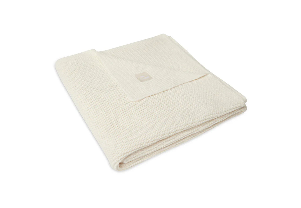 Cradle Blanket Basic Knit Ivory 75x100cm