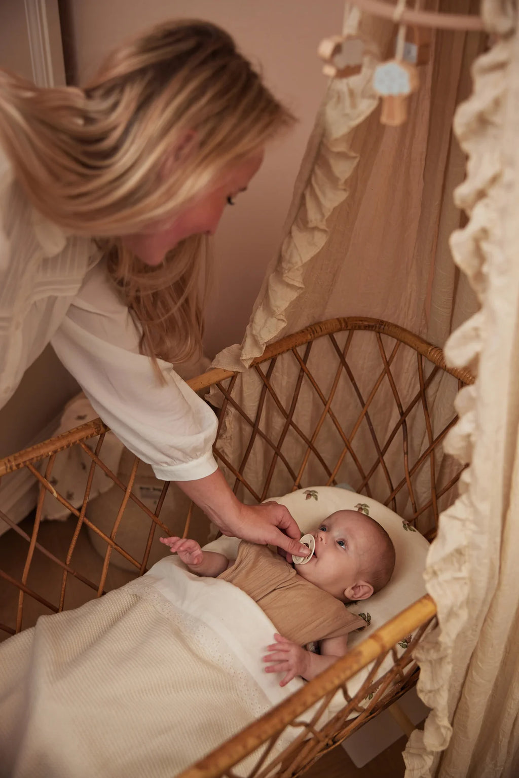 Cradle Blanket Basic Knit Ivory 75x100cm