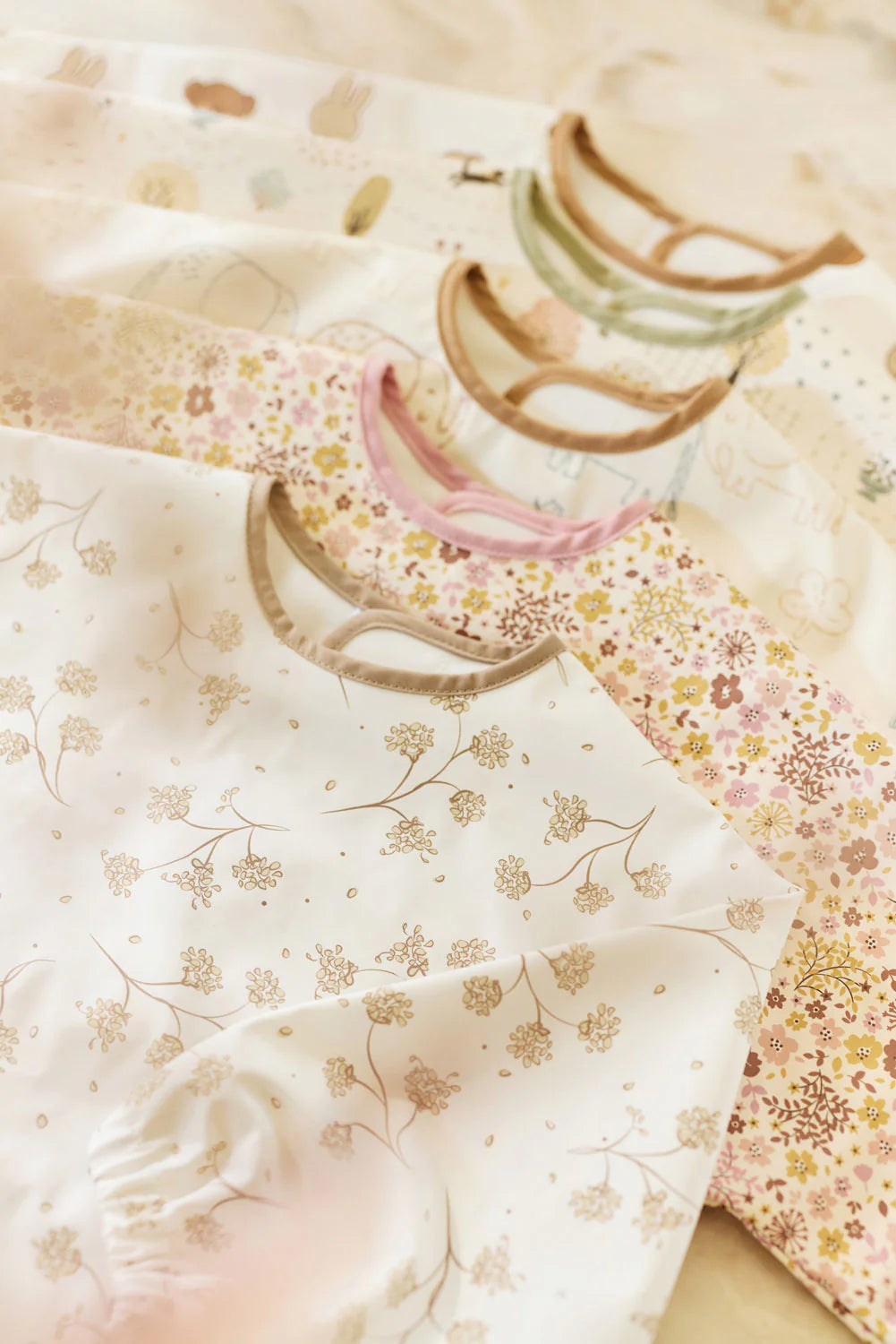 Leafy Dreams Waterproof Bib with Sleeve