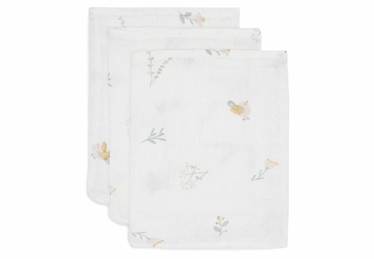 Washcloth Muslin Lovely Birds (3 Pack)
