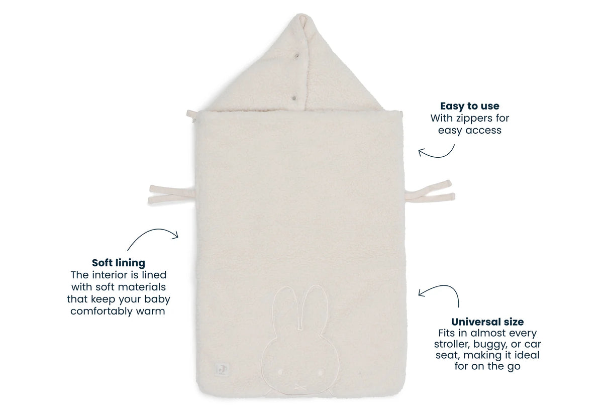 Footmuff group 0+ 3/5-point harness - Miffy Teddy