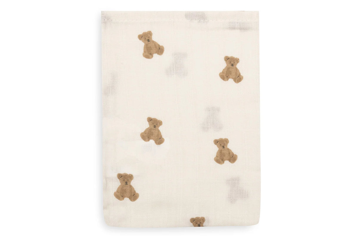 Washcloth Muslin Mini Teddy Bear