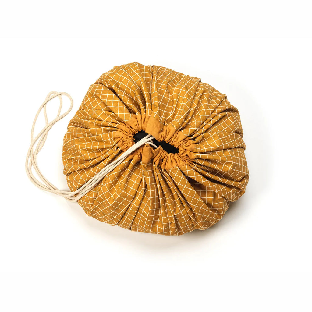 Carpet & Storage Bag - Mustard Grid