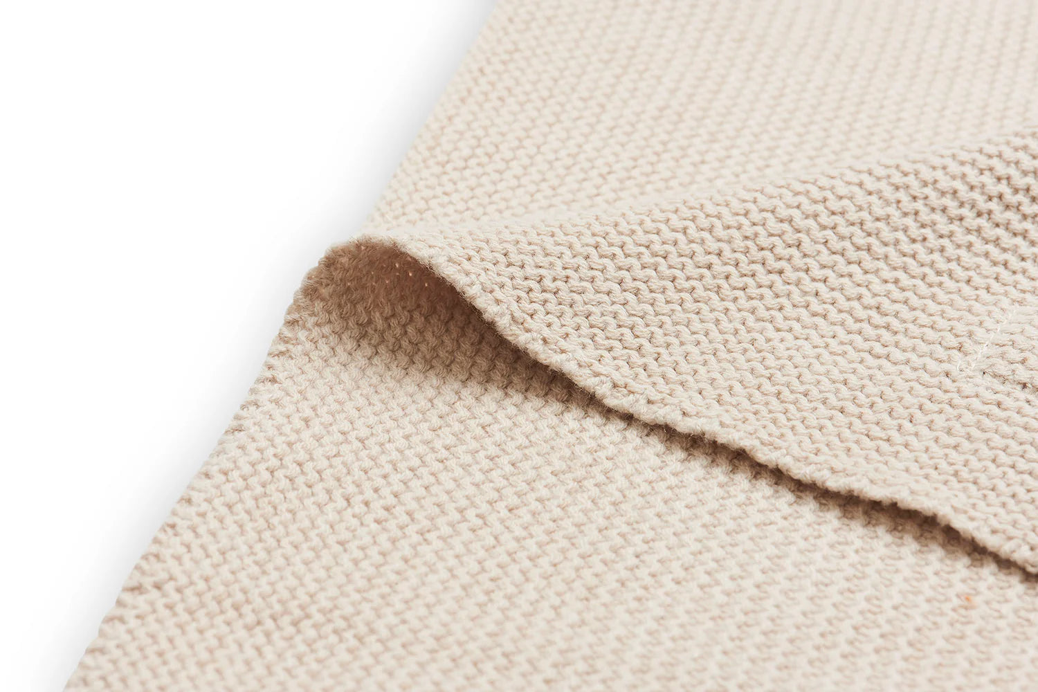 Cradle Blanket Basic Knit Nougat 75x100cm