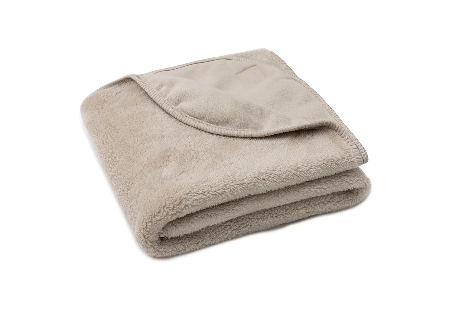 Cradle Blanket Basic Jersey/Sherpa Warm Sand 75x100cm