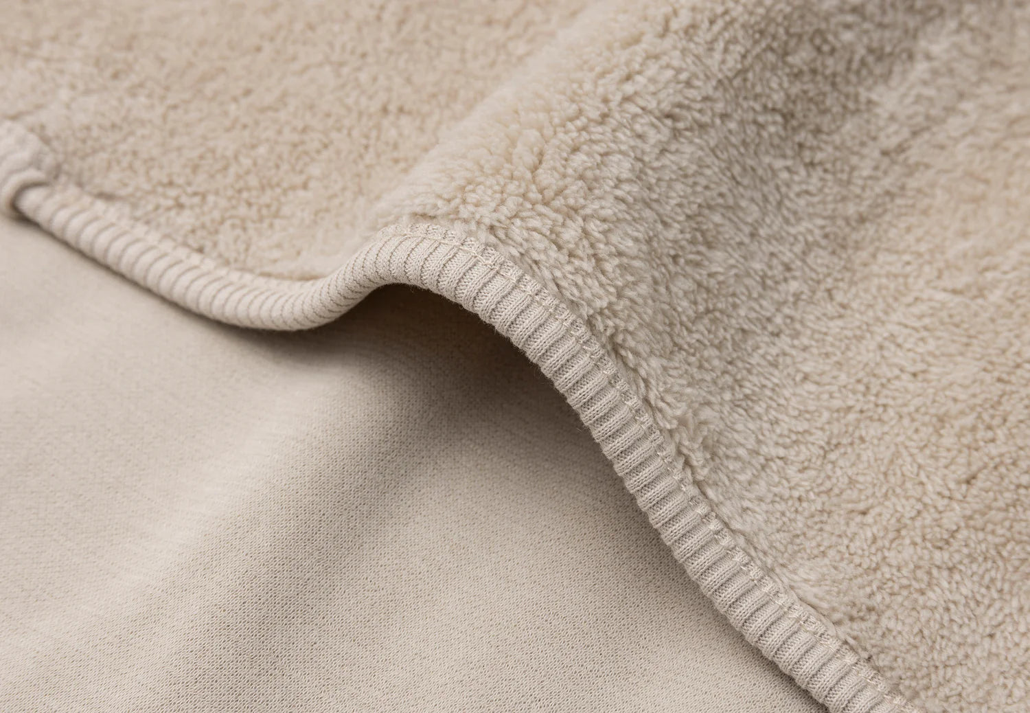 Cradle Blanket Basic Jersey/Sherpa Warm Sand 75x100cm