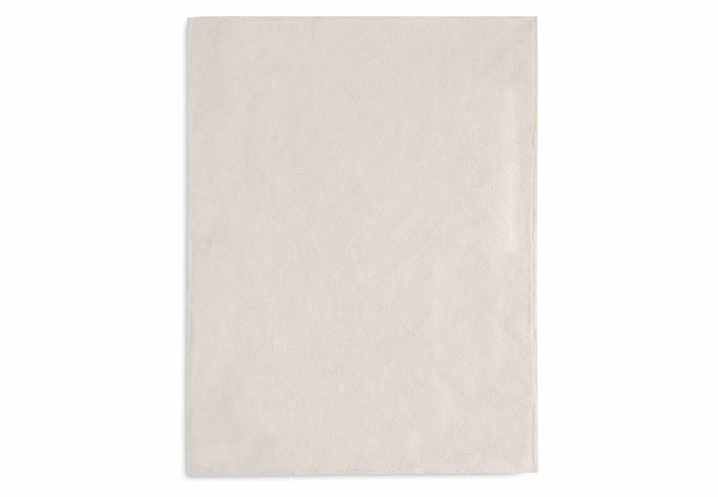 Cradle Blanket Check Knit Oatmeal/Teddy Fleece 75x100cm