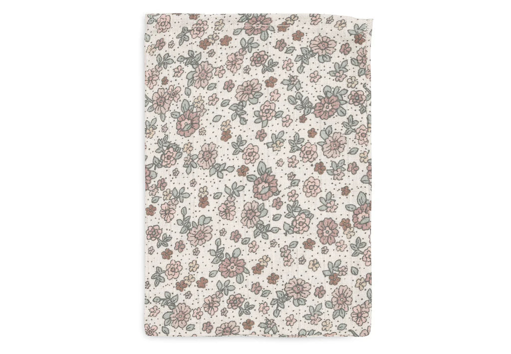 Washcloth Muslin Retro flowers (3 Pack)