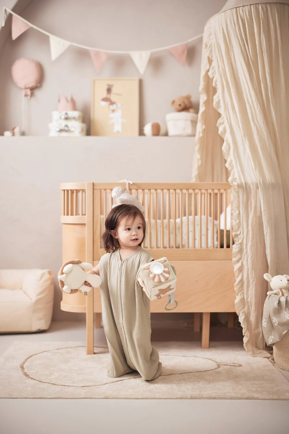 Baby Sleeping Bag - Muslin - Olive Green