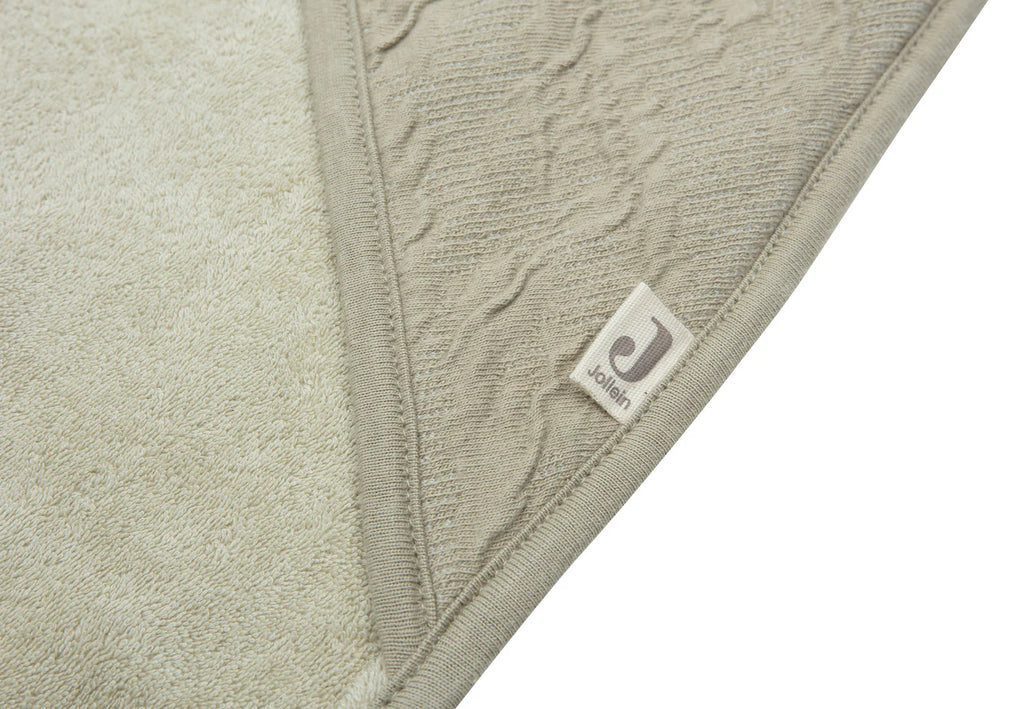 Bath cape Soft waves Olive Green 75x75cm