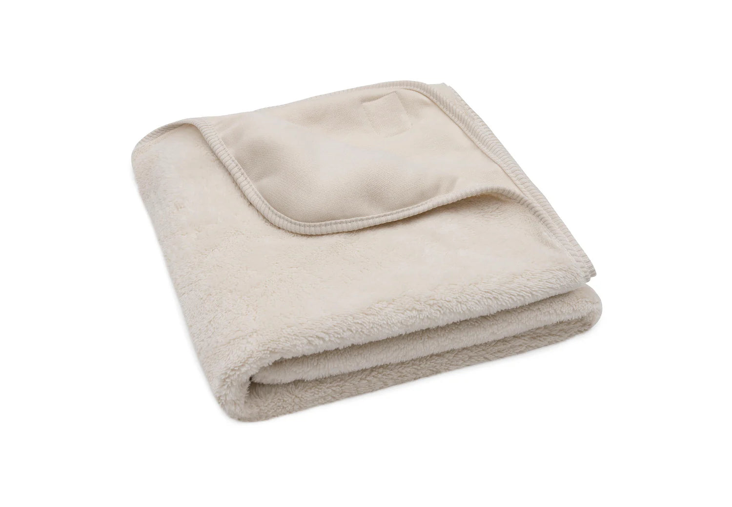 Cradle Blanket Basic Jersey/Sherpa Oatmeal 75x100cm