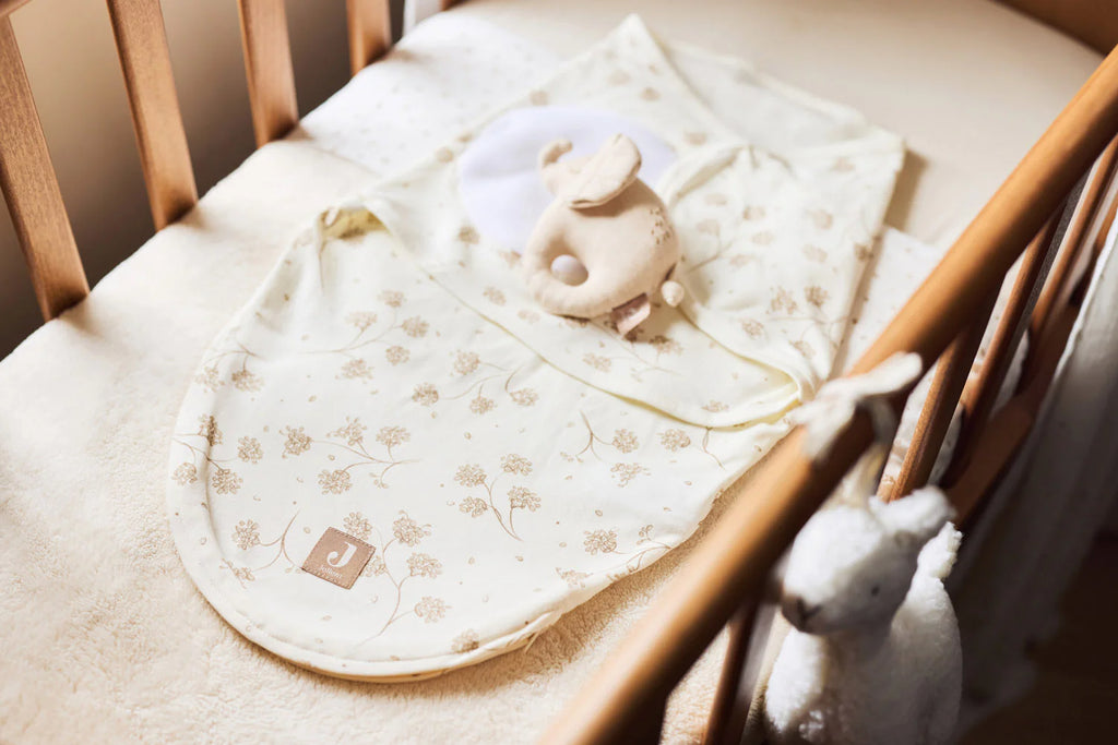 Cradle Blanket Basic Jersey/Sherpa Oatmeal 75x100cm